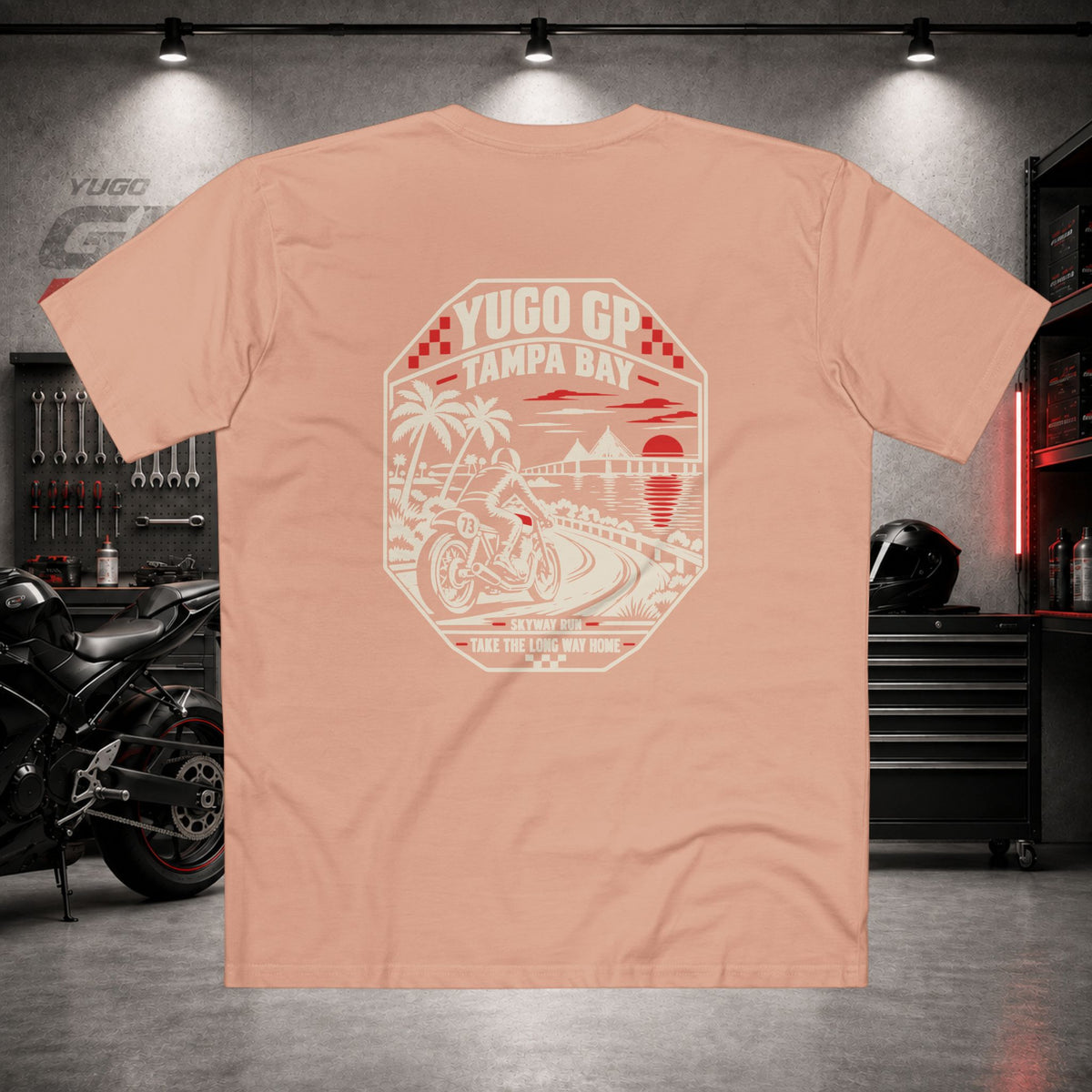 Yugo GP Tampa Bay Skyway Run | Back Graphic Tee