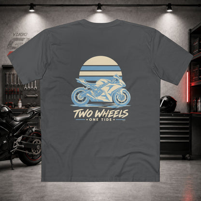 Yugo GP Two Wheels One Tide | Back Graphic Tee