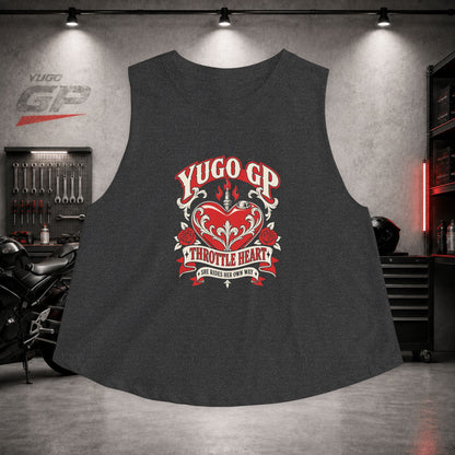 Yugo GP Throttle Heart | Her Crop Tank