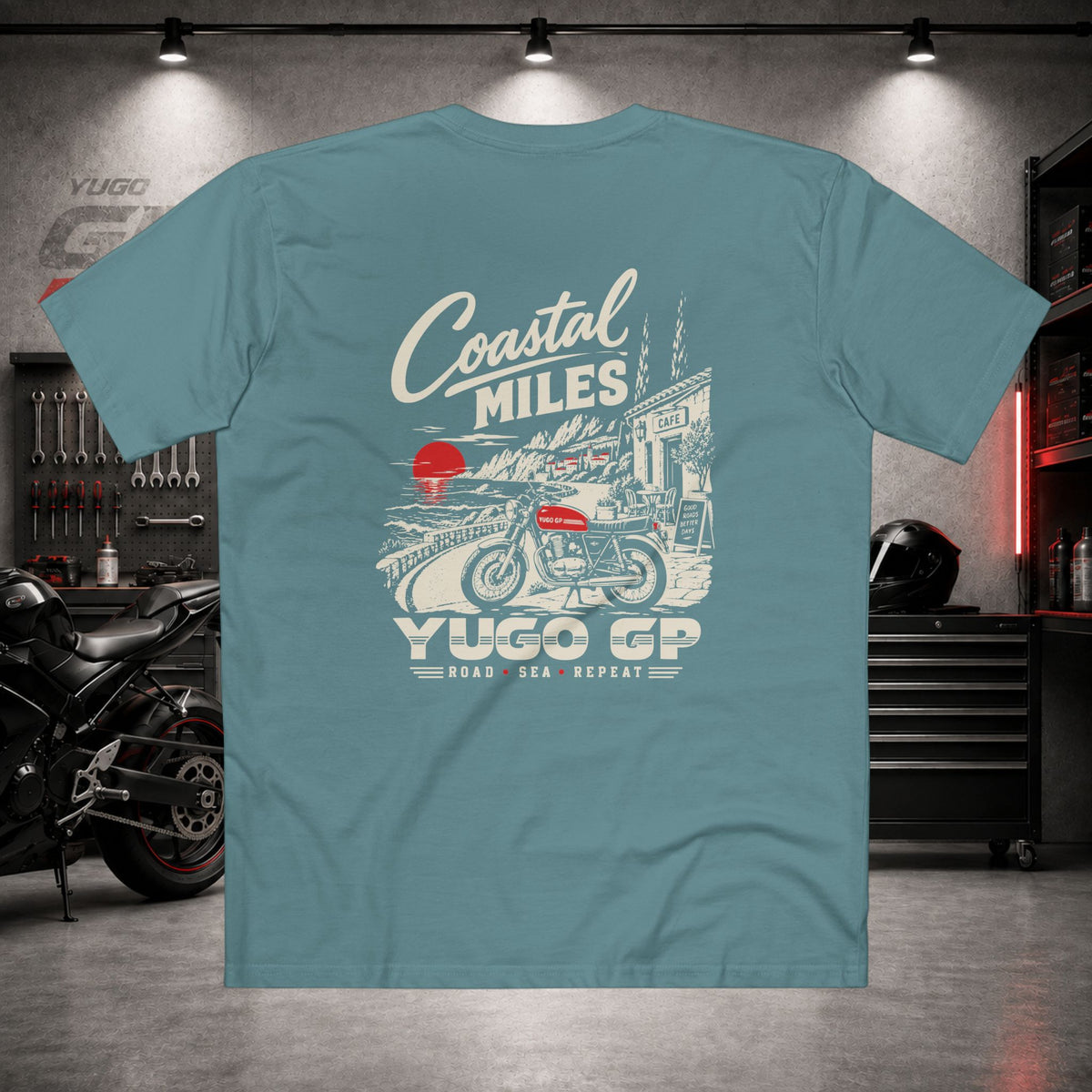 Yugo GP Coastal Miles | Back Graphic Tee