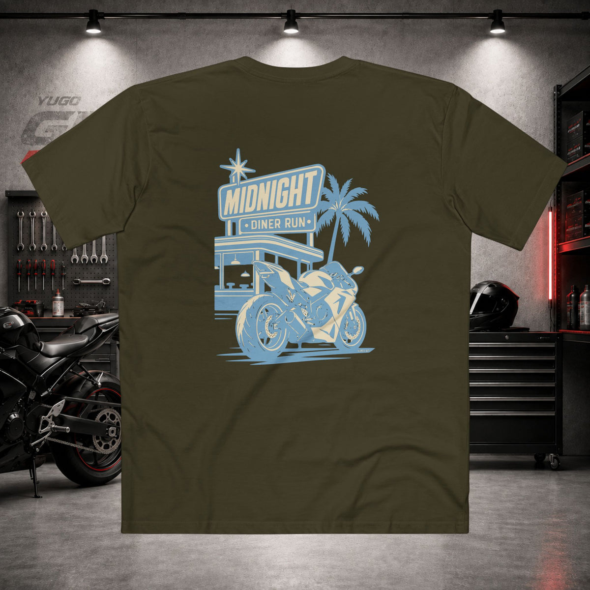 Yugo GP Midnight Diner Run | Back Graphic Tee