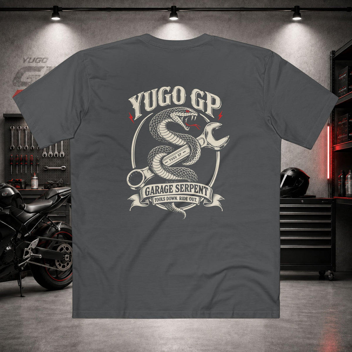 Yugo GP Garage Serpent | Back Graphic Tee