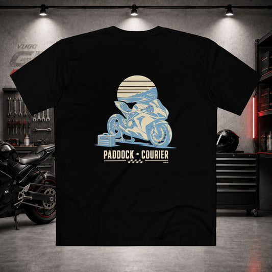 Yugo GP Paddock Courier | Back Graphic Tee