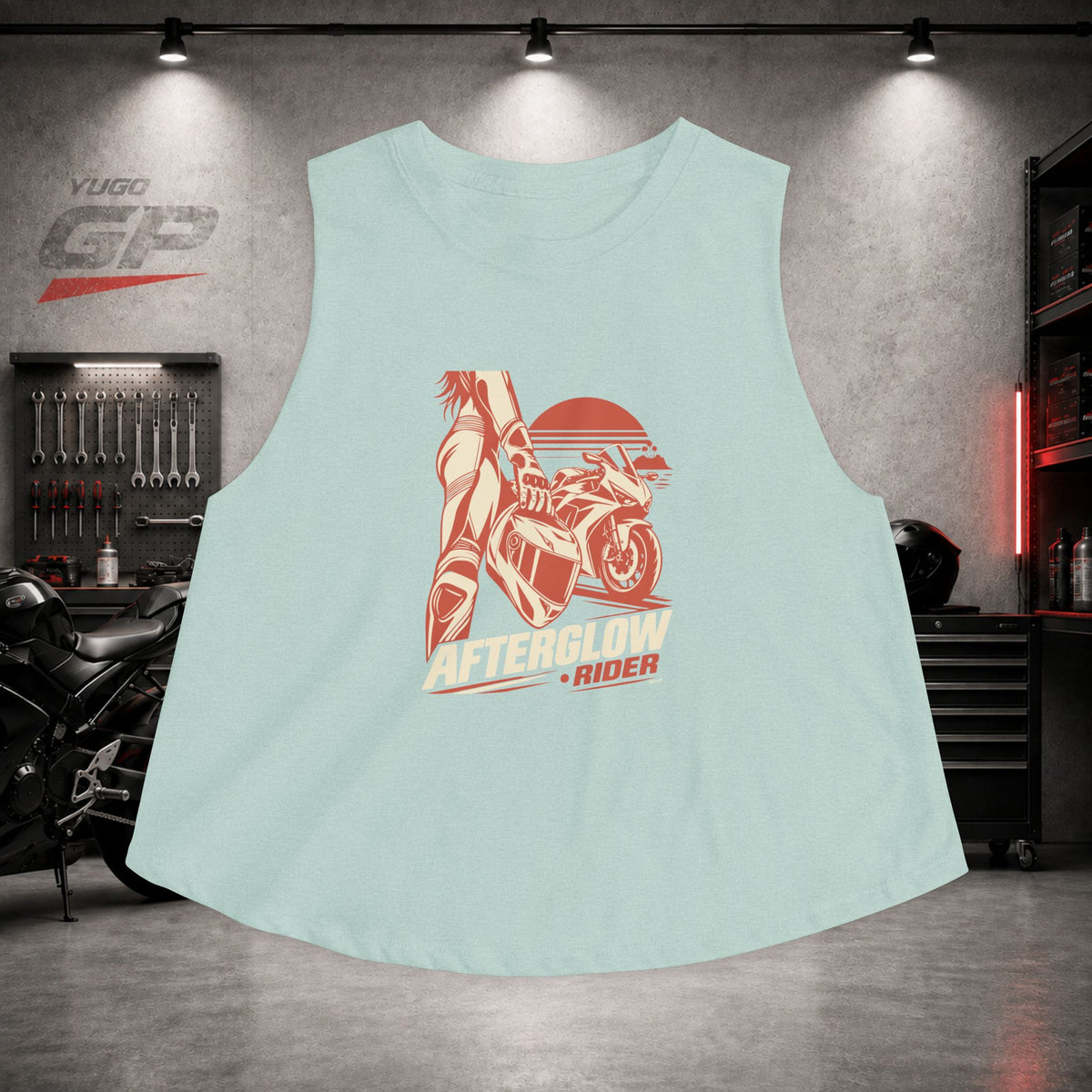Yugo GP Afterglow Rider | Her Crop Tank