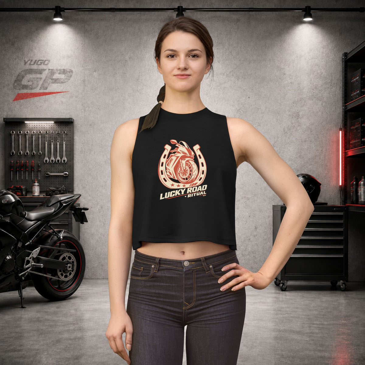 Yugo GP Lucky Road Ritual | Her Crop Tank