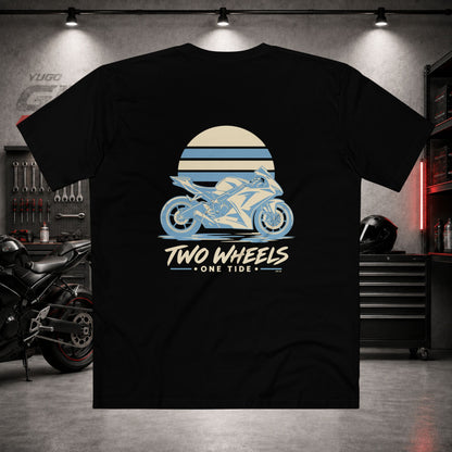 Yugo GP Two Wheels One Tide | Back Graphic Tee