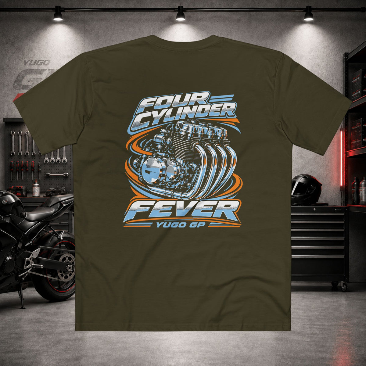 Yugo GP Four Cylinder Fever | Back Graphic Tee