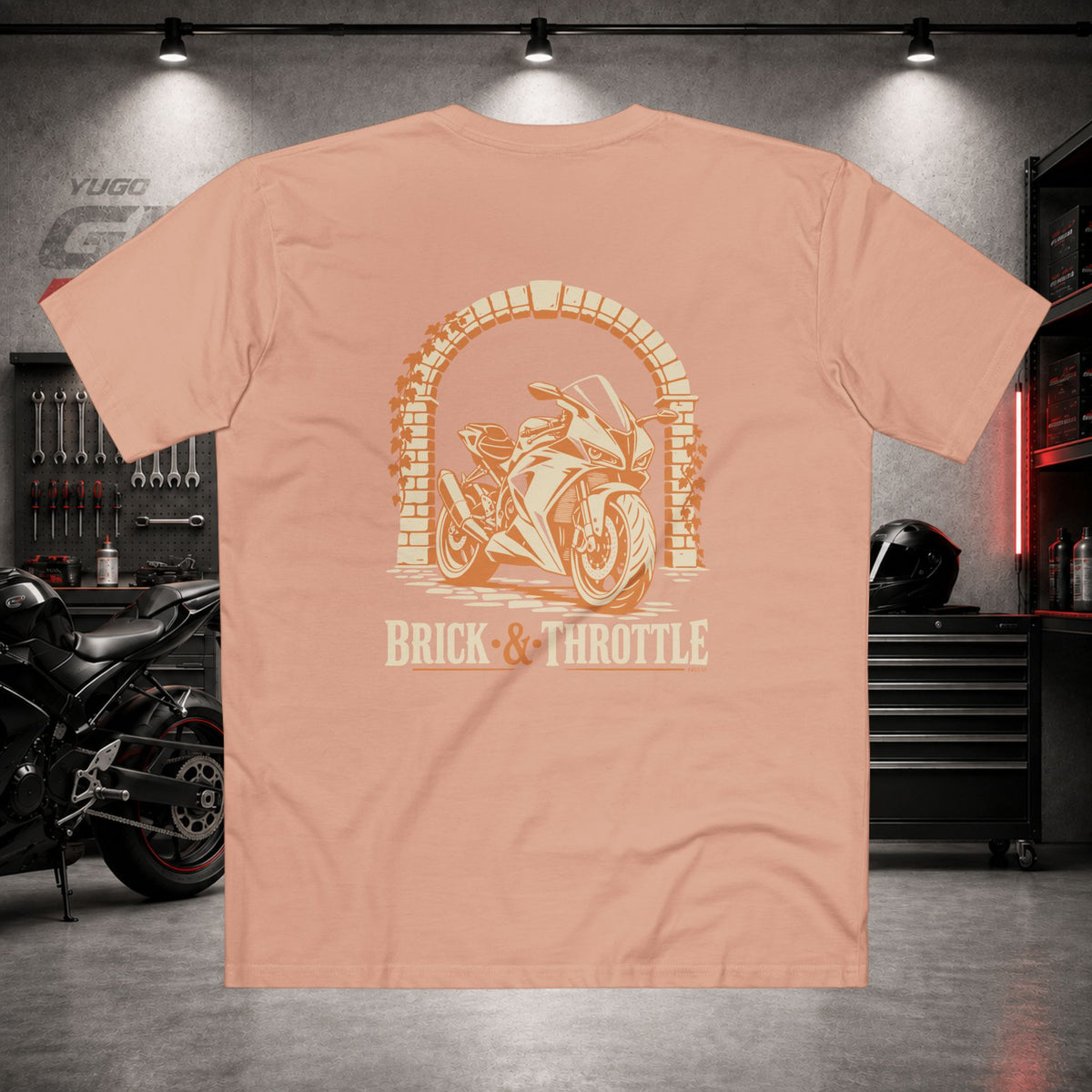 Yugo GP Brick & Throttle | Back Graphic Tee