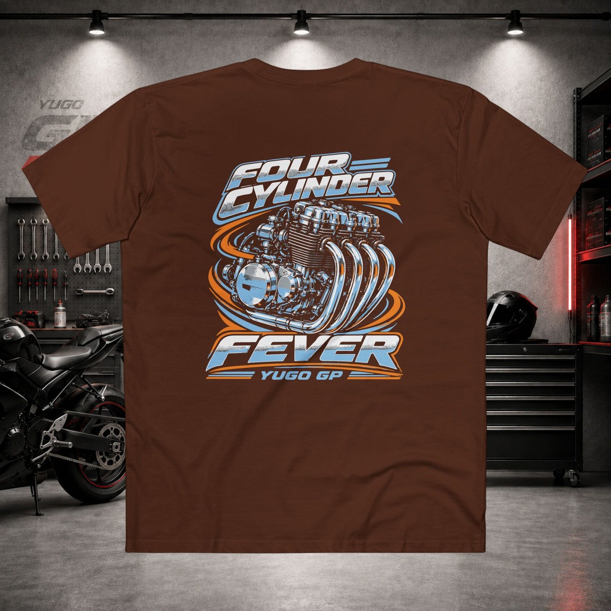 Yugo GP Four Cylinder Fever | Back Graphic Tee
