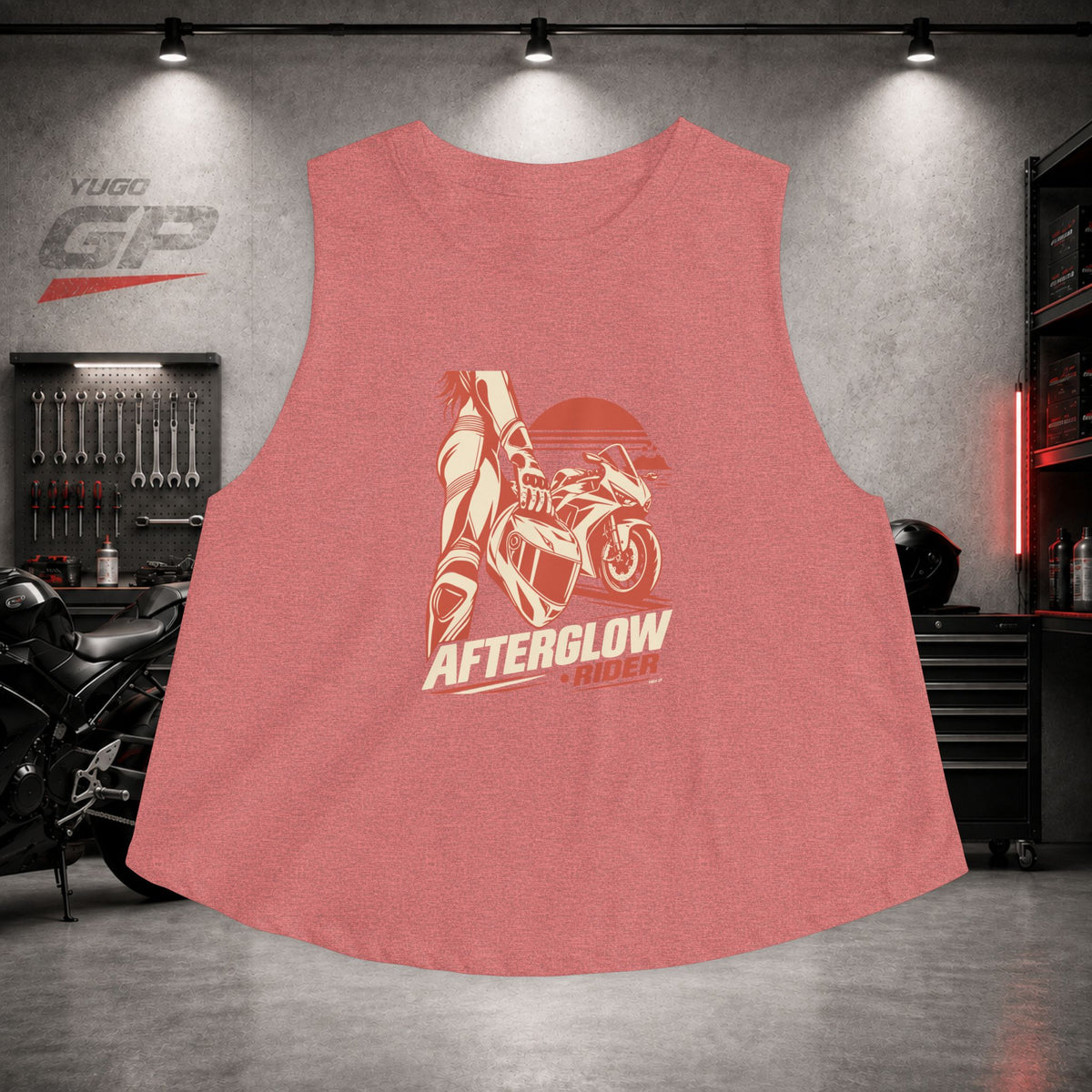 Yugo GP Afterglow Rider | Her Crop Tank