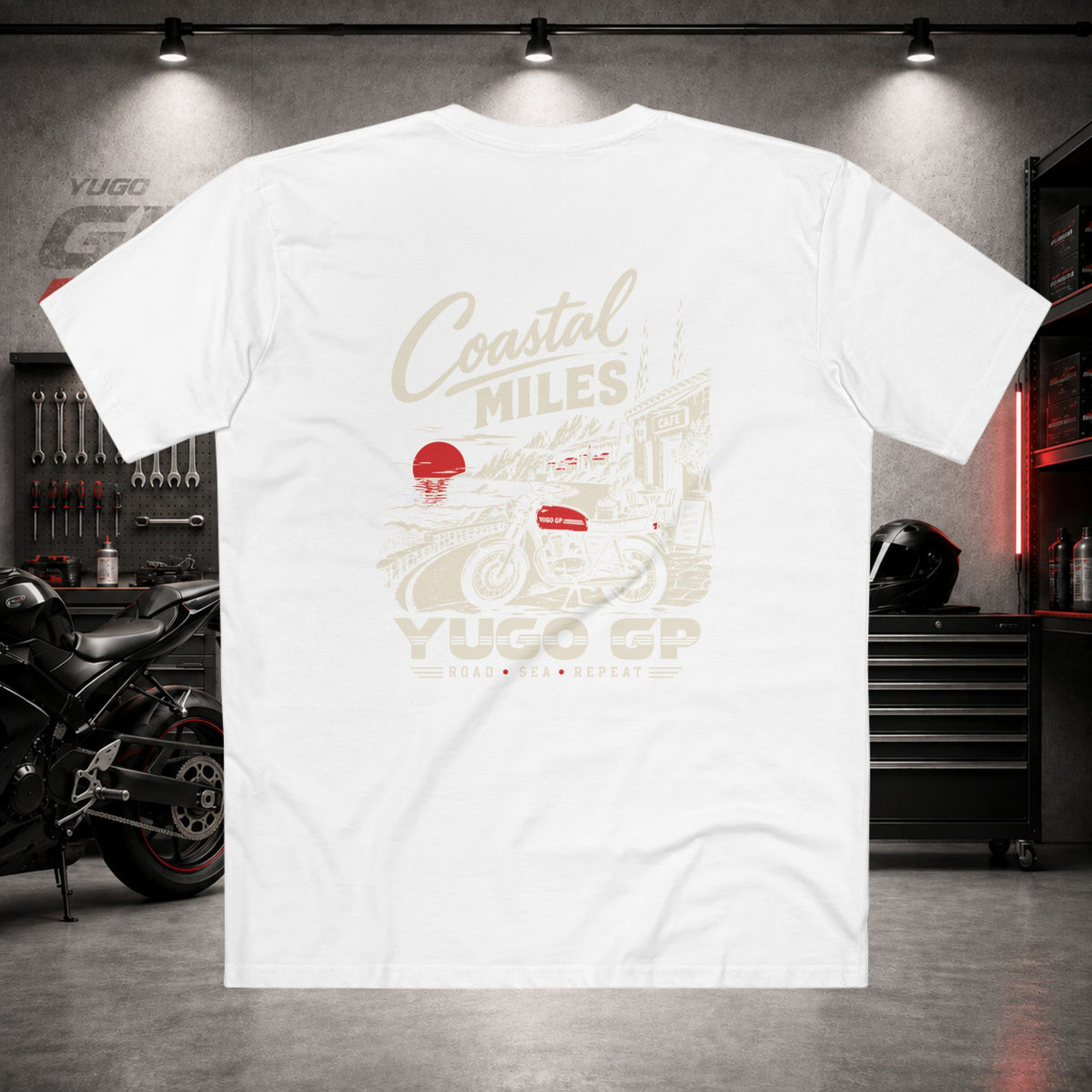 Yugo GP Coastal Miles | Back Graphic Tee