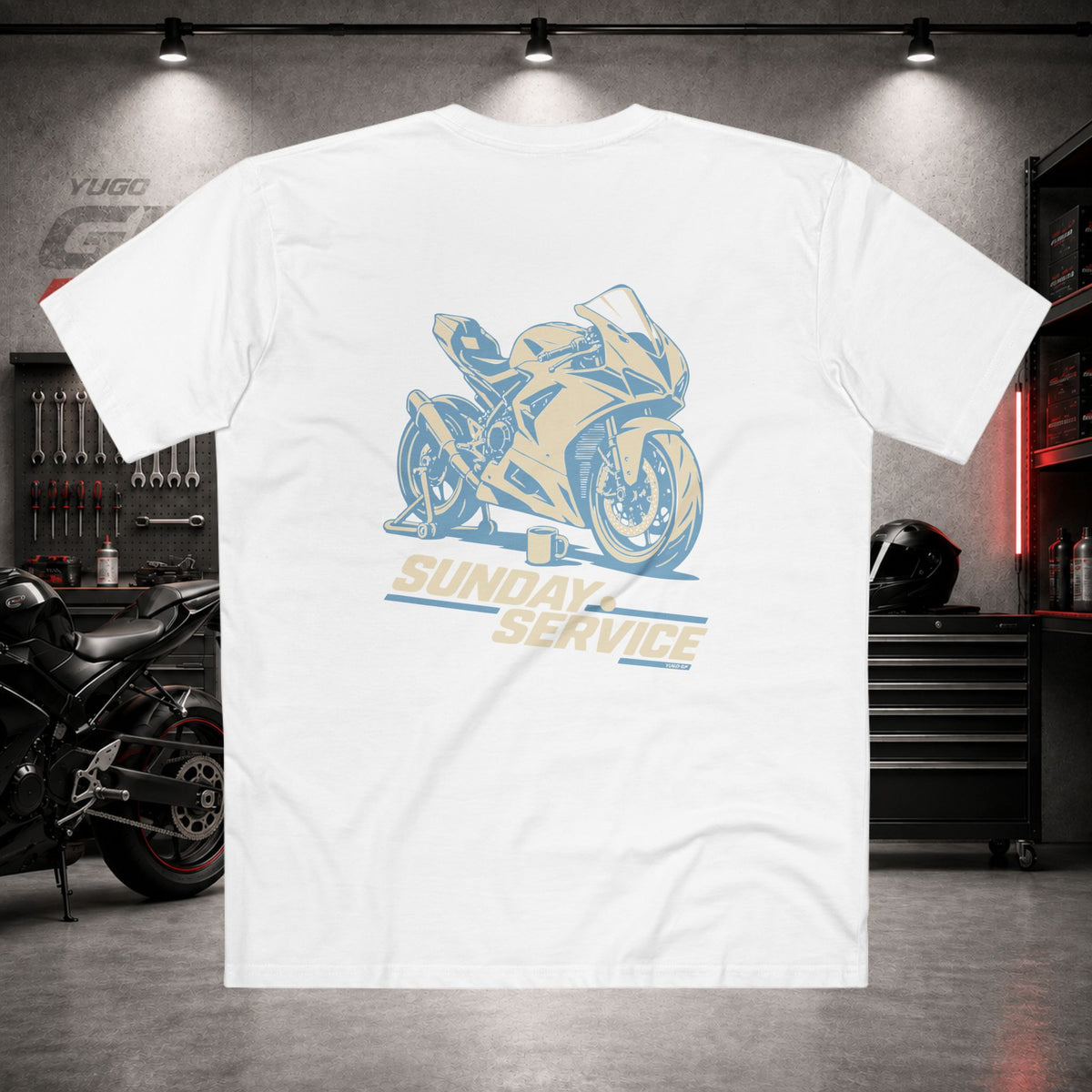 Yugo GP Sunday Service | Back Graphic Tee