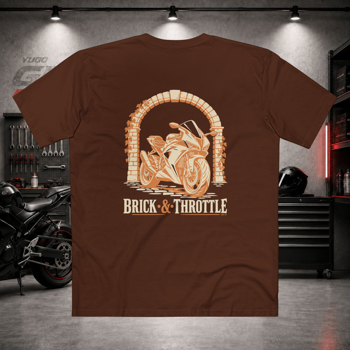 Yugo GP Brick & Throttle | Back Graphic Tee