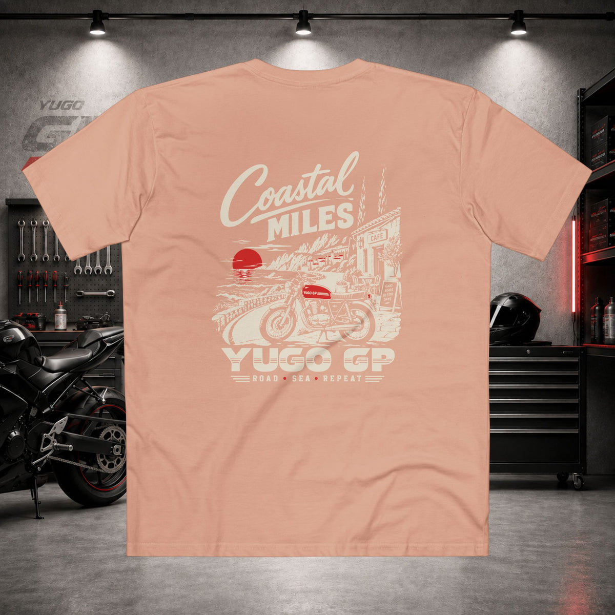 Yugo GP Coastal Miles | Back Graphic Tee