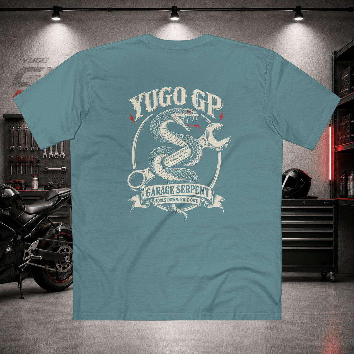 Yugo GP Garage Serpent | Back Graphic Tee
