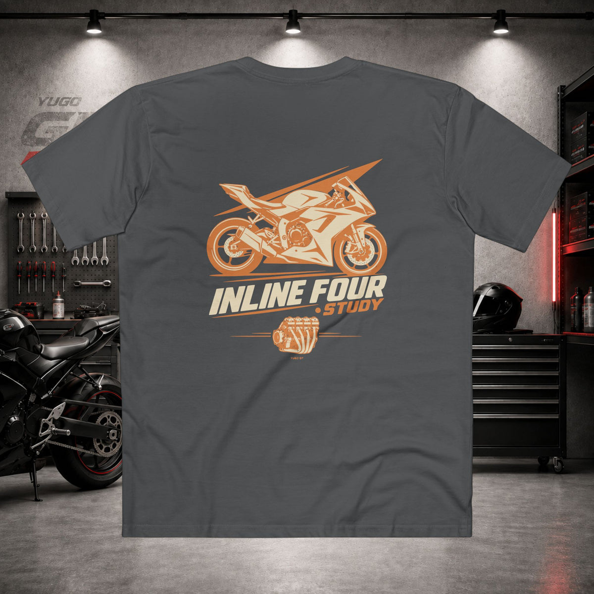 Yugo GP Inline Four Study | Back Graphic Tee
