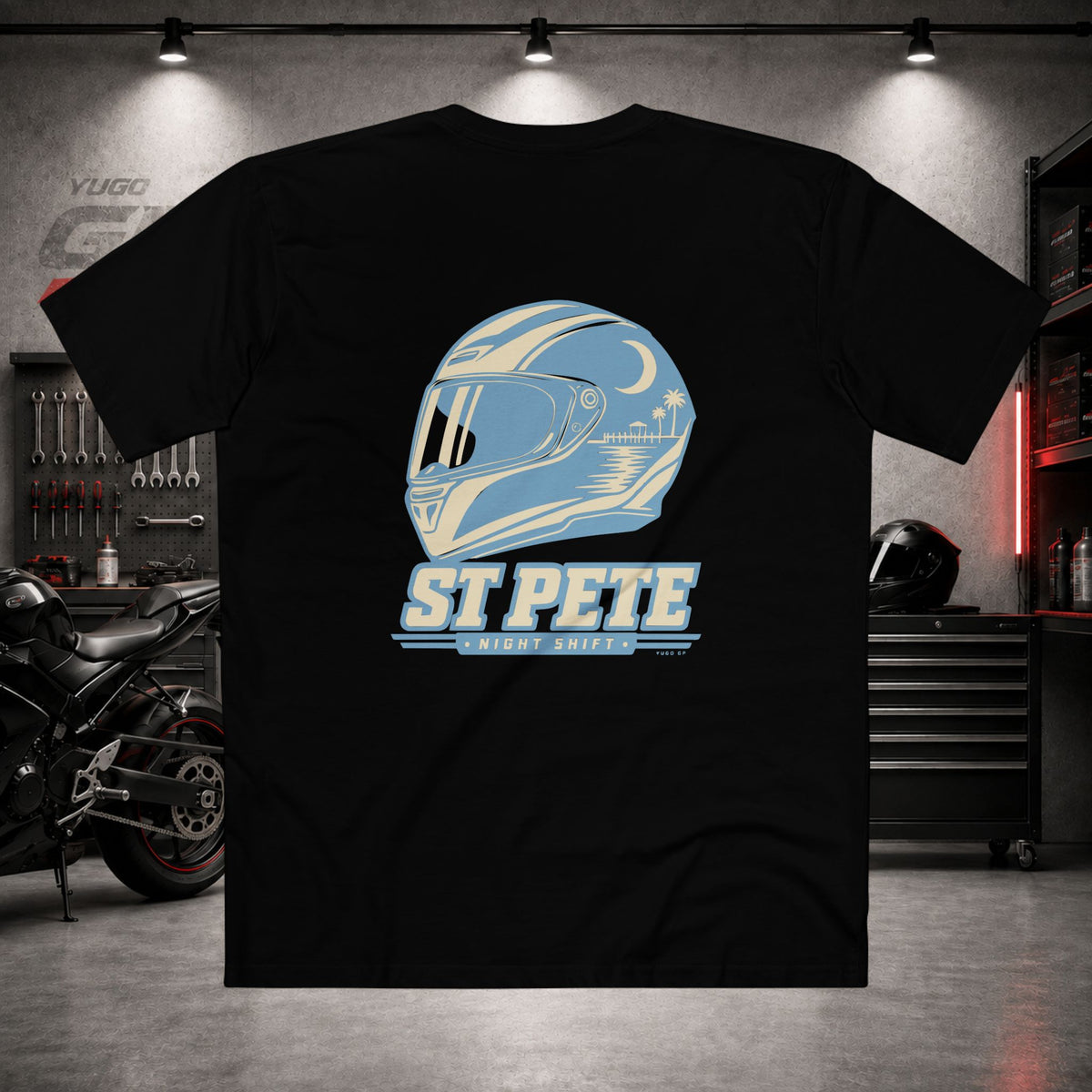 Yugo GP St Pete Night Shift | Back Graphic Tee