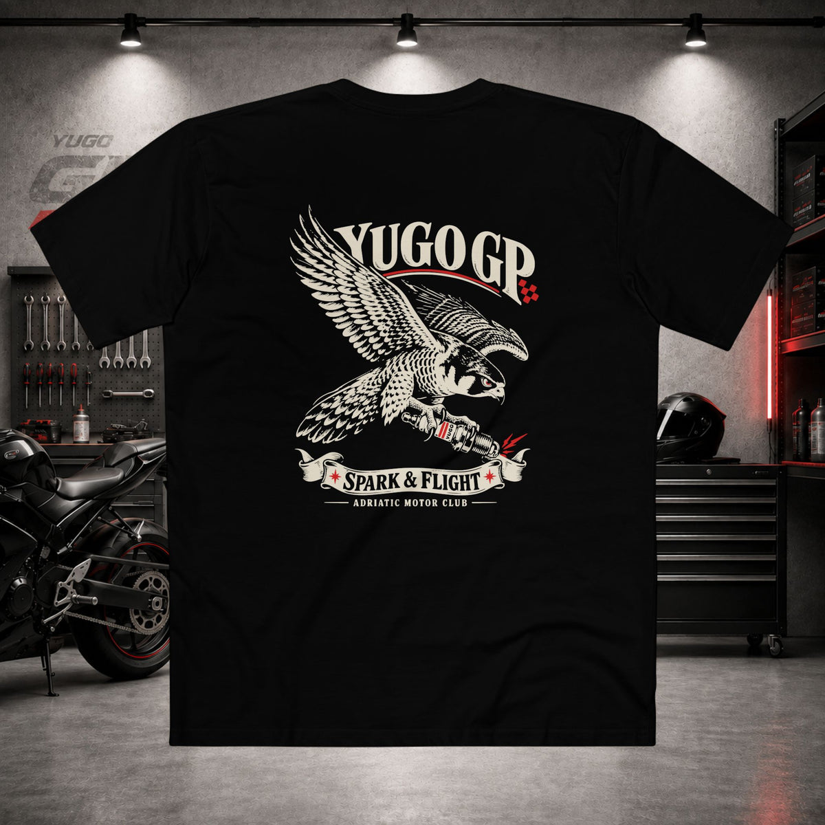 Yugo GP Spark & Flight | Back Graphic Tee