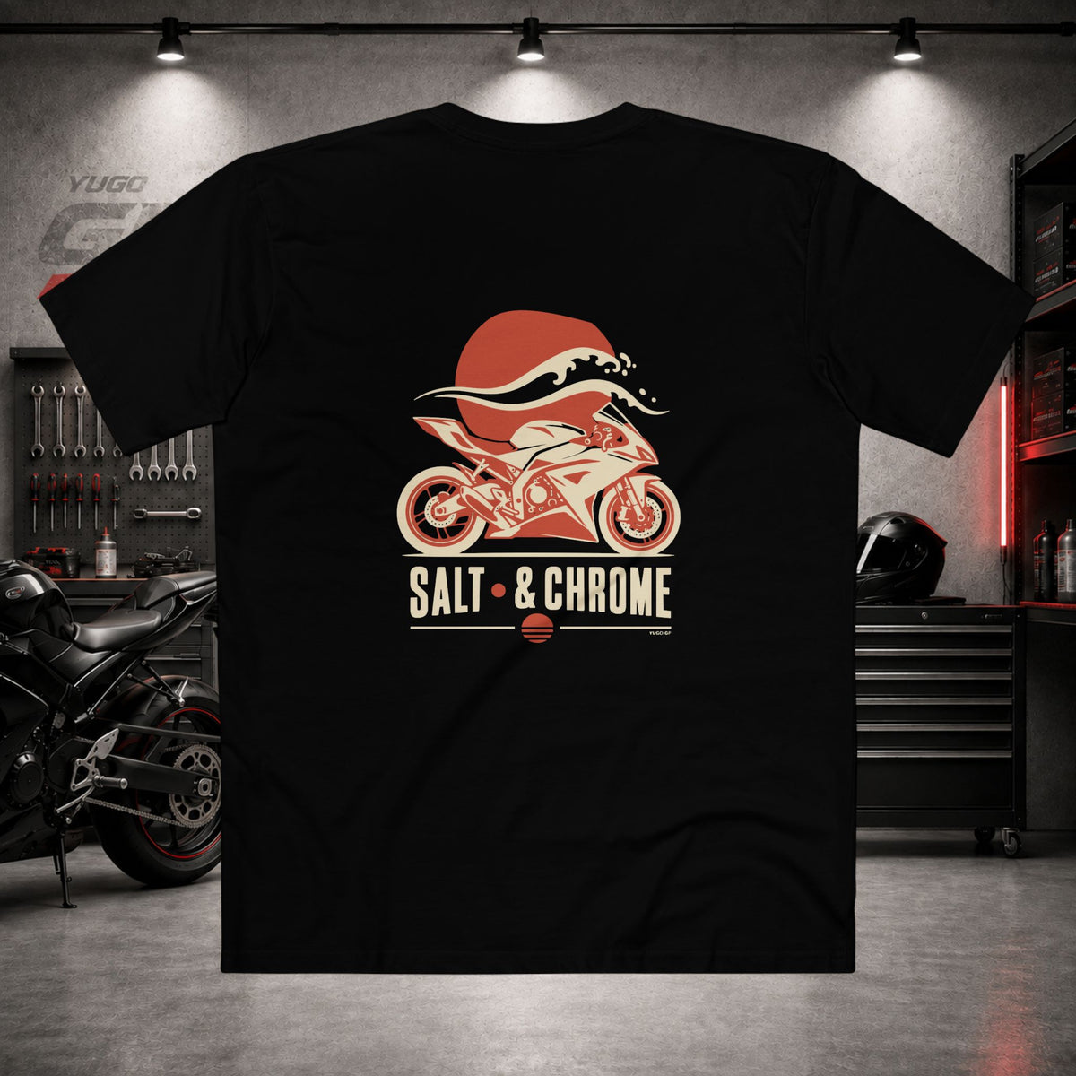 Yugo GP Salt & Chrome | Back Graphic Tee