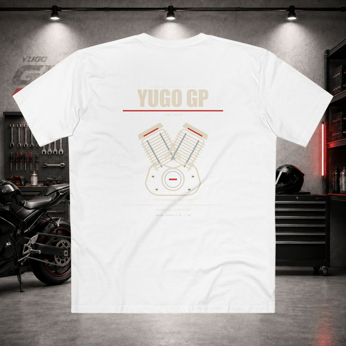 Yugo GP Twin Works | Back Graphic Tee
