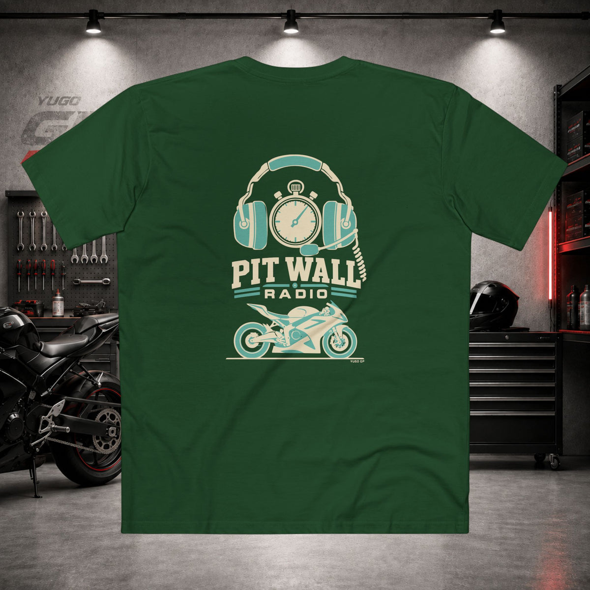 Yugo GP Pit Wall Radio | Back Graphic Tee