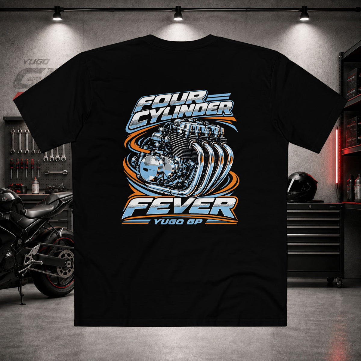 Yugo GP Four Cylinder Fever | Back Graphic Tee