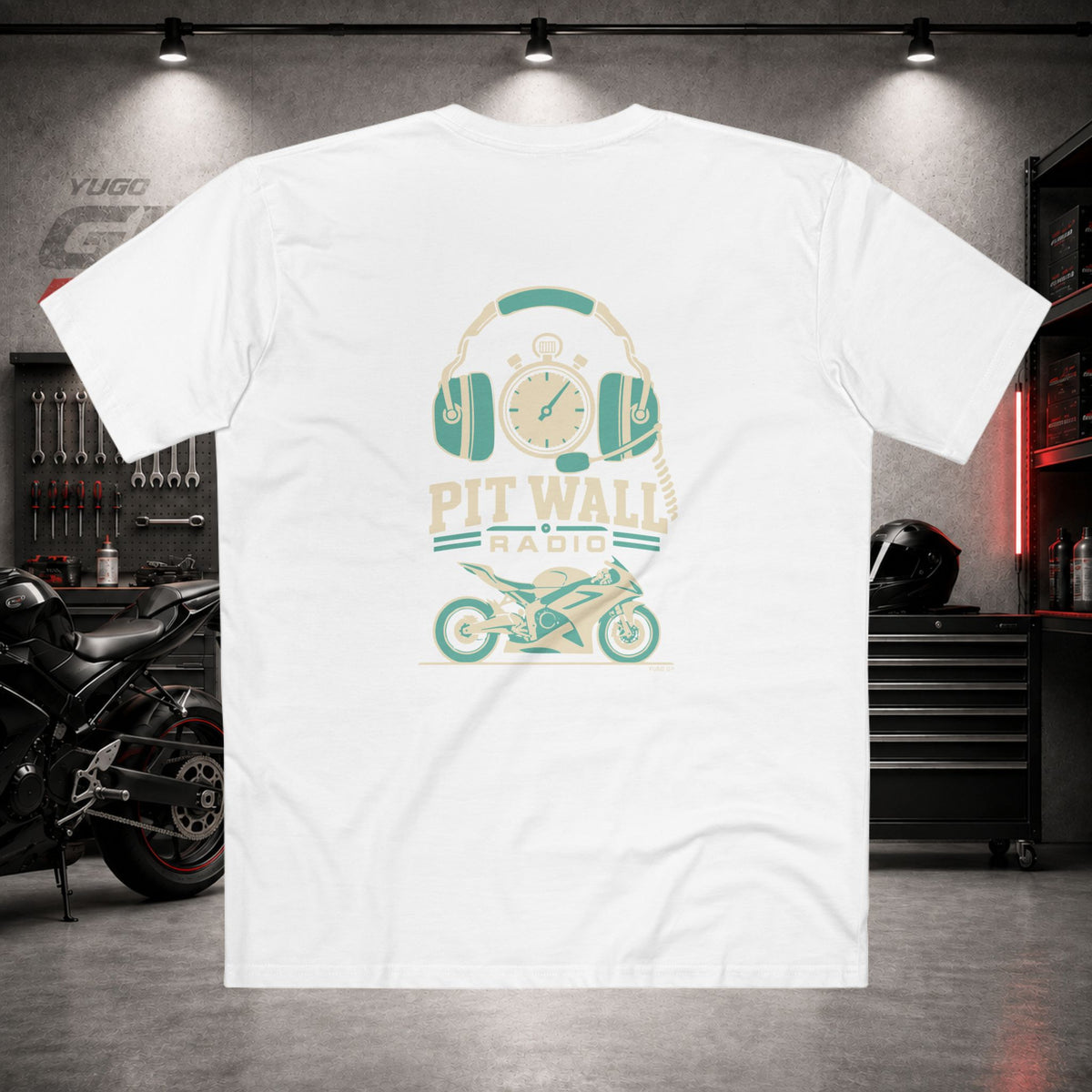 Yugo GP Pit Wall Radio | Back Graphic Tee