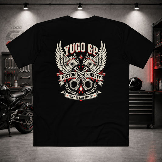 Yugo GP Piston Society | Back Graphic Tee
