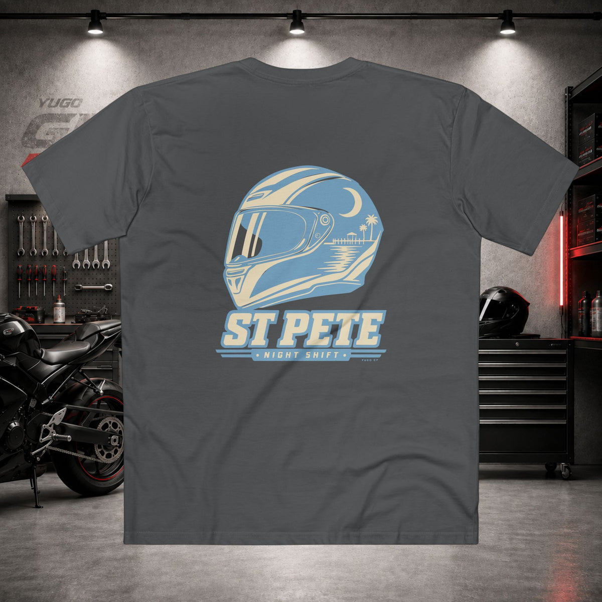 Yugo GP St Pete Night Shift | Back Graphic Tee