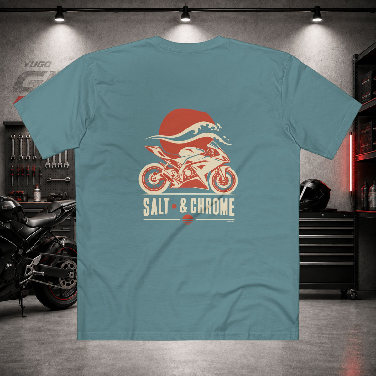 Yugo GP Salt & Chrome | Back Graphic Tee
