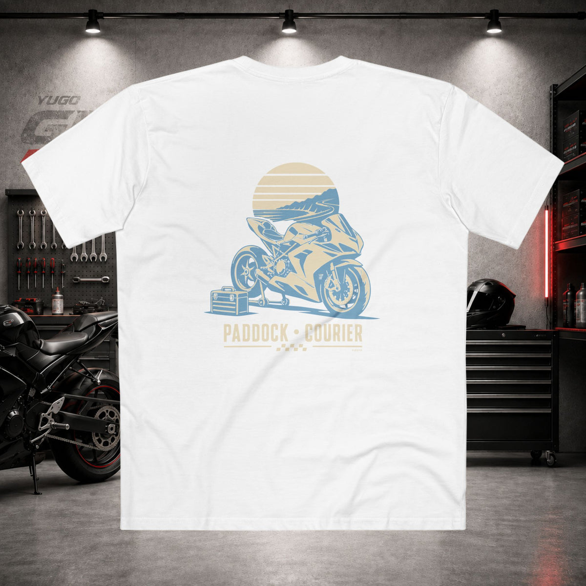 Yugo GP Paddock Courier | Back Graphic Tee