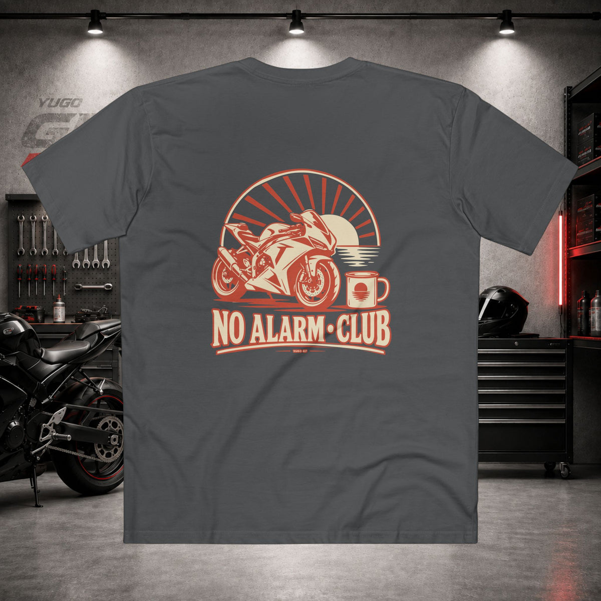 Yugo GP No Alarm Club | Back Graphic Tee