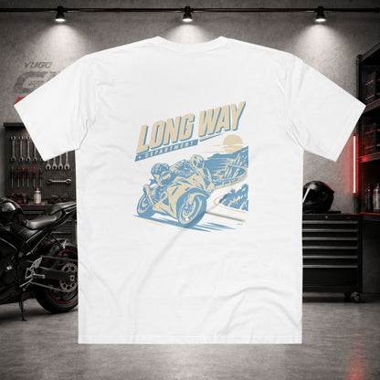 Yugo GP Long Way Department | Back Graphic Tee