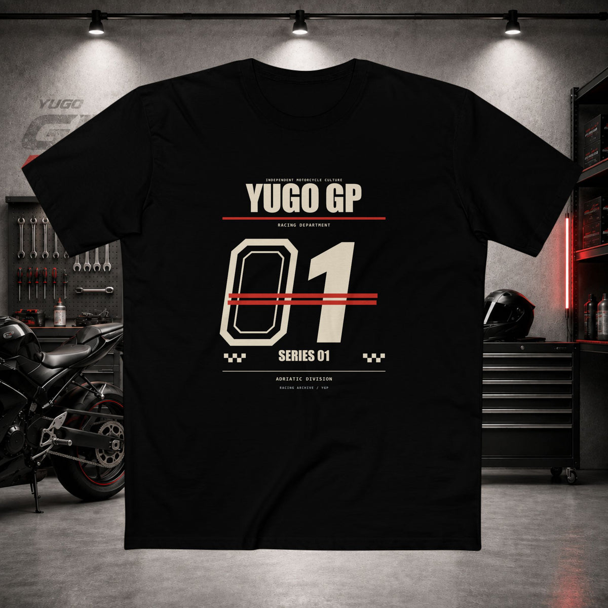 Yugo GP Racing Department 01 | Front Graphic Tee