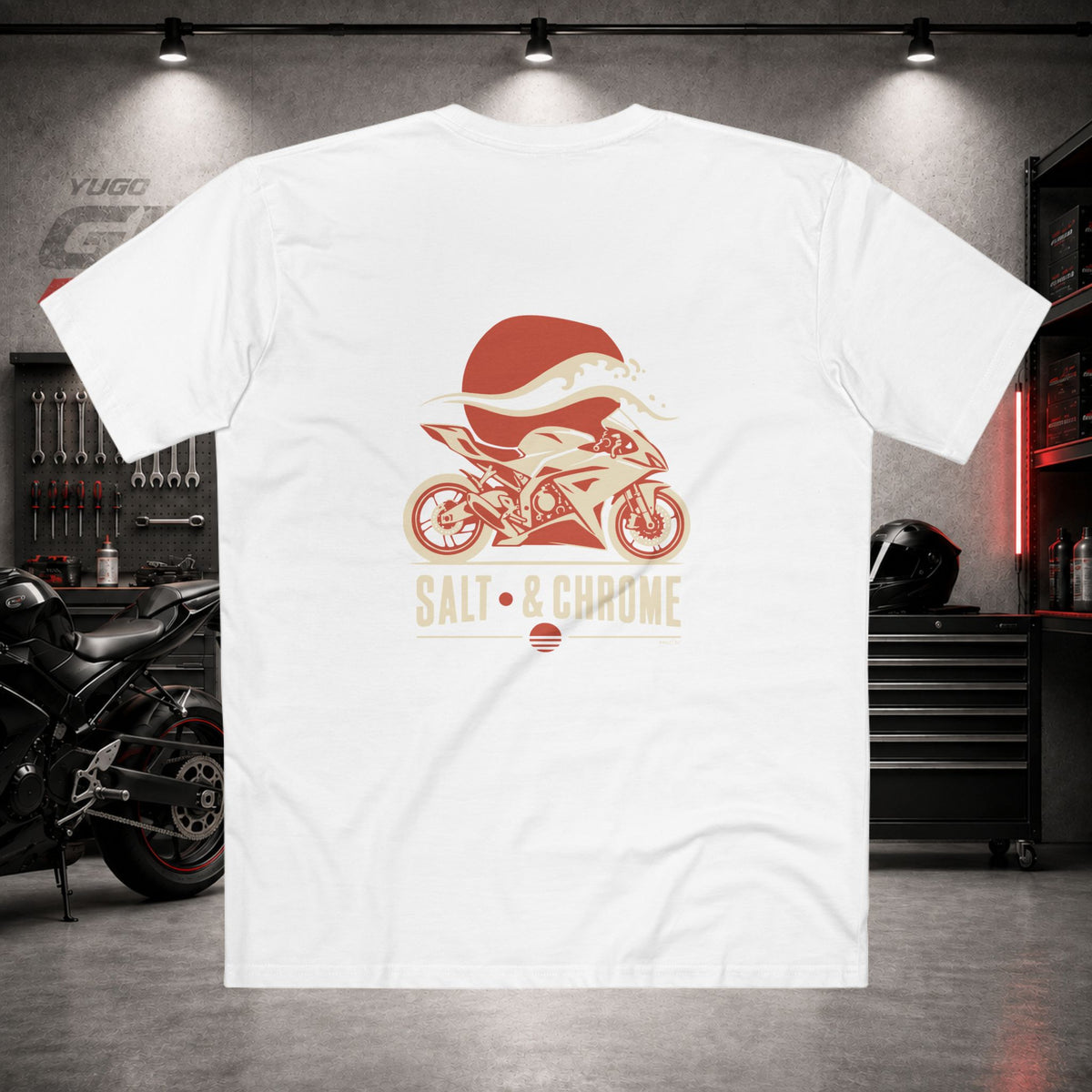 Yugo GP Salt & Chrome | Back Graphic Tee