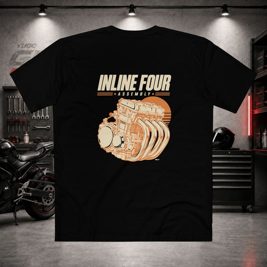 Yugo GP Inline Four Assembly | Back Graphic Tee