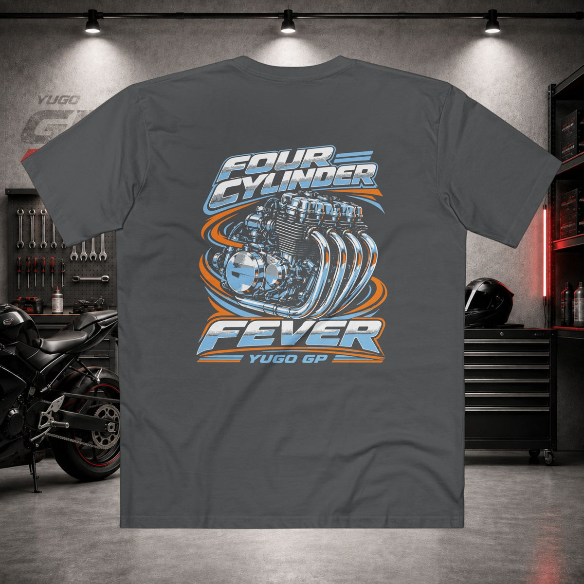 Yugo GP Four Cylinder Fever | Back Graphic Tee