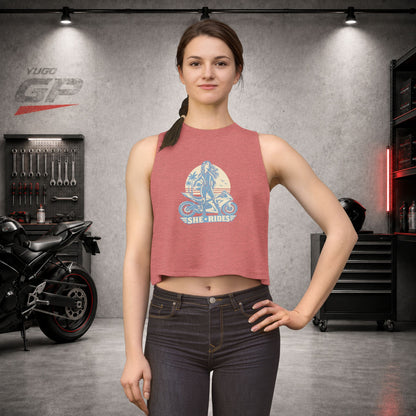 Yugo GP She Rides | Her Crop Tank