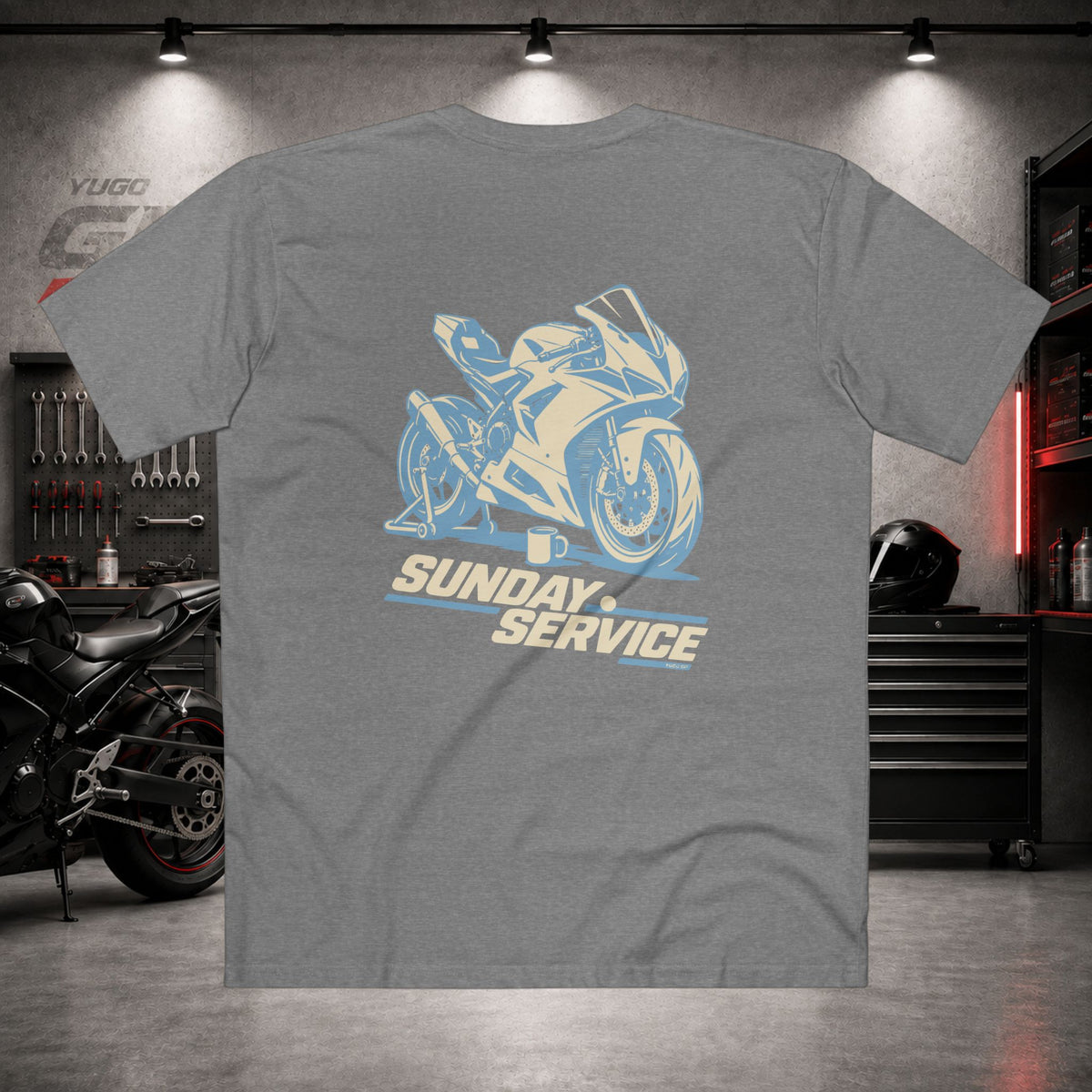 Yugo GP Sunday Service | Back Graphic Tee