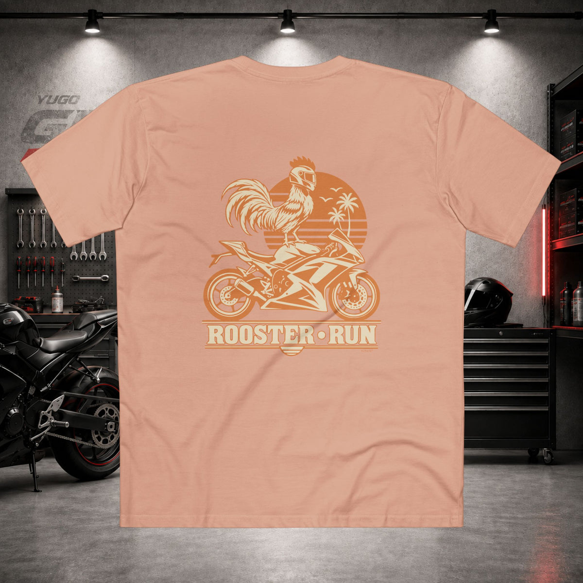 Yugo GP Rooster Run | Back Graphic Tee