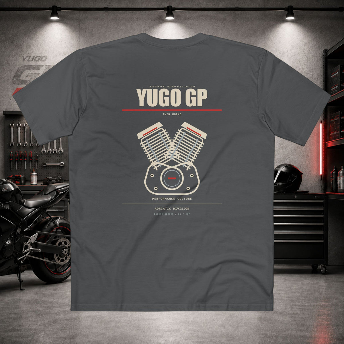 Yugo GP Twin Works | Back Graphic Tee