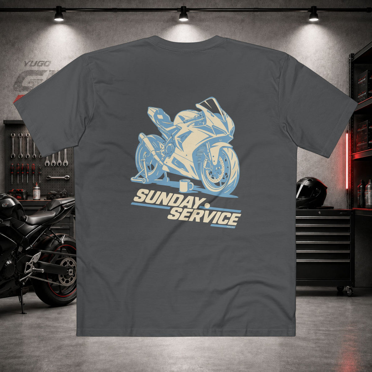 Yugo GP Sunday Service | Back Graphic Tee