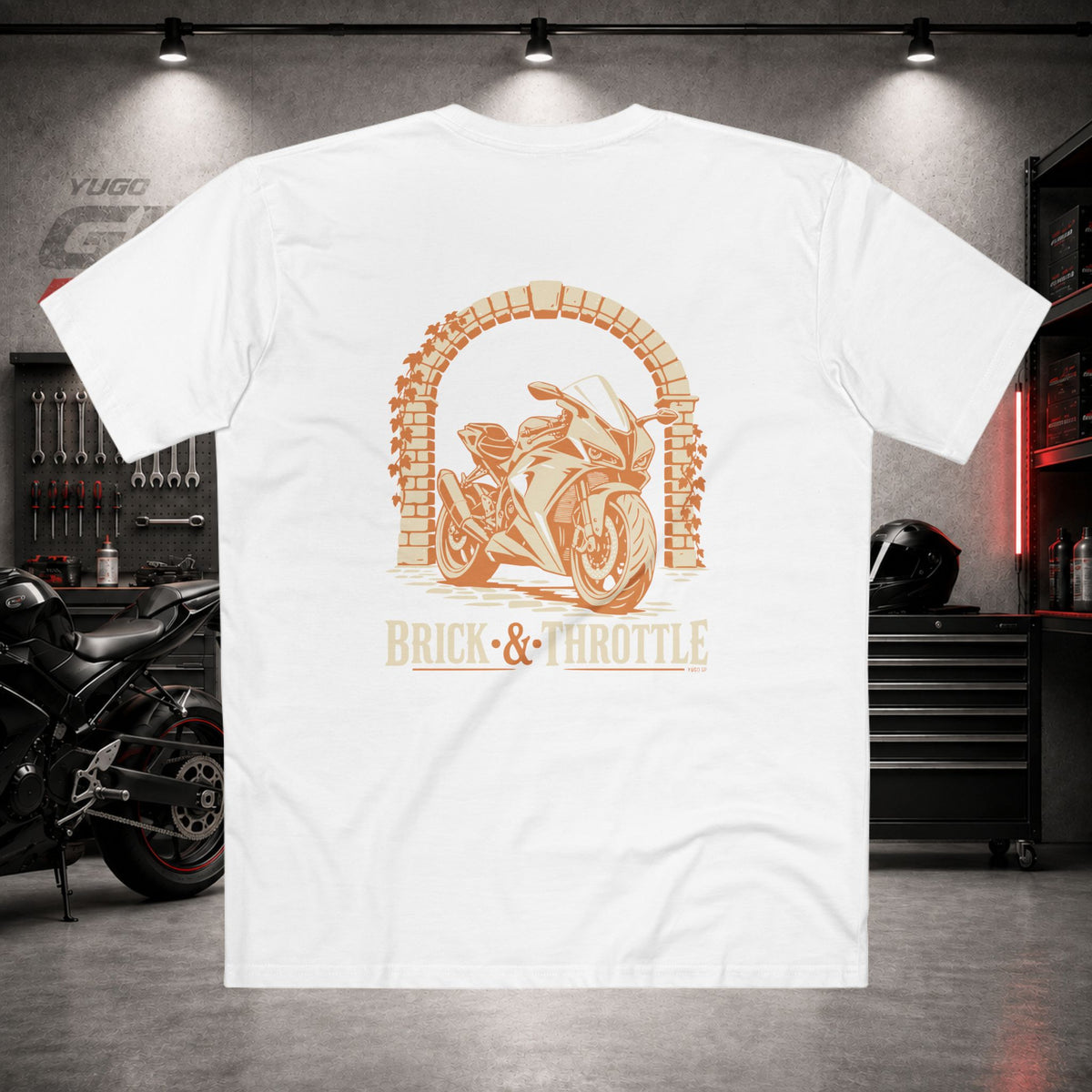 Yugo GP Brick & Throttle | Back Graphic Tee
