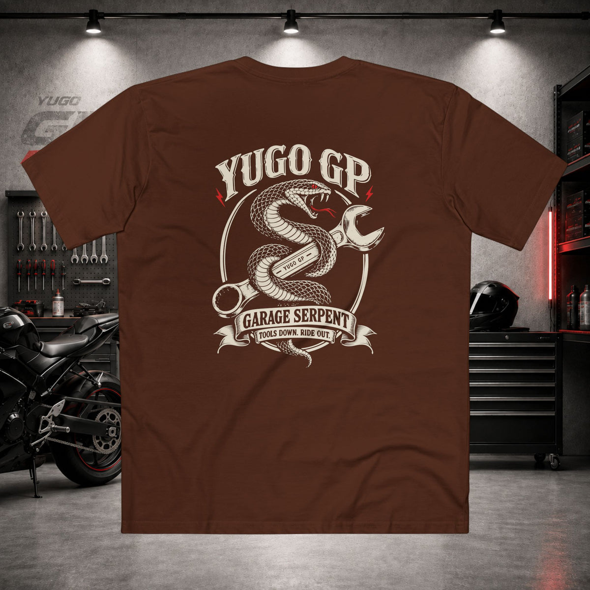 Yugo GP Garage Serpent | Back Graphic Tee