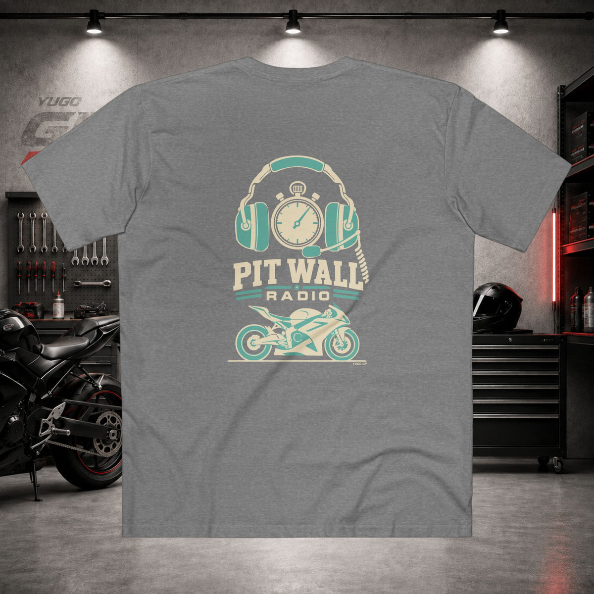 Yugo GP Pit Wall Radio | Back Graphic Tee