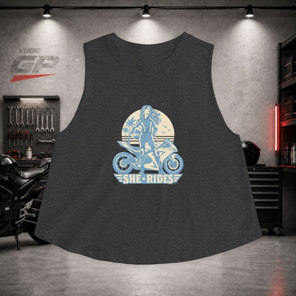 Yugo GP She Rides | Her Crop Tank