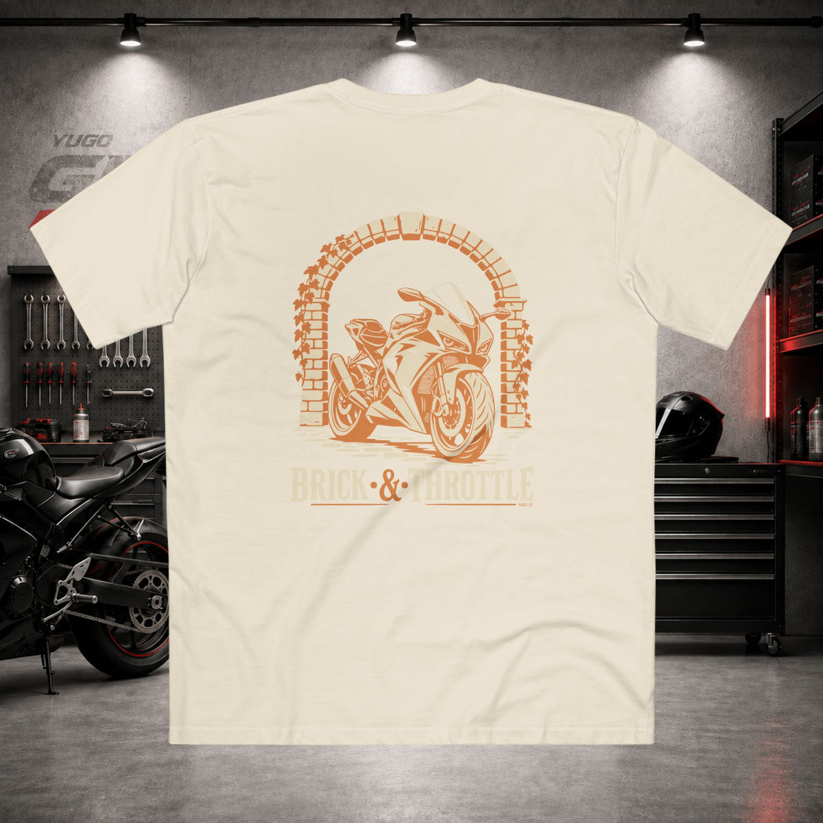 Yugo GP Brick & Throttle | Back Graphic Tee