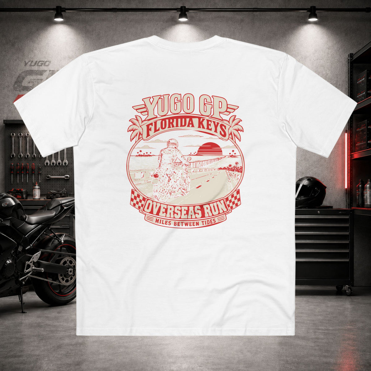Yugo GP Florida Keys Overseas Run | Back Graphic Tee