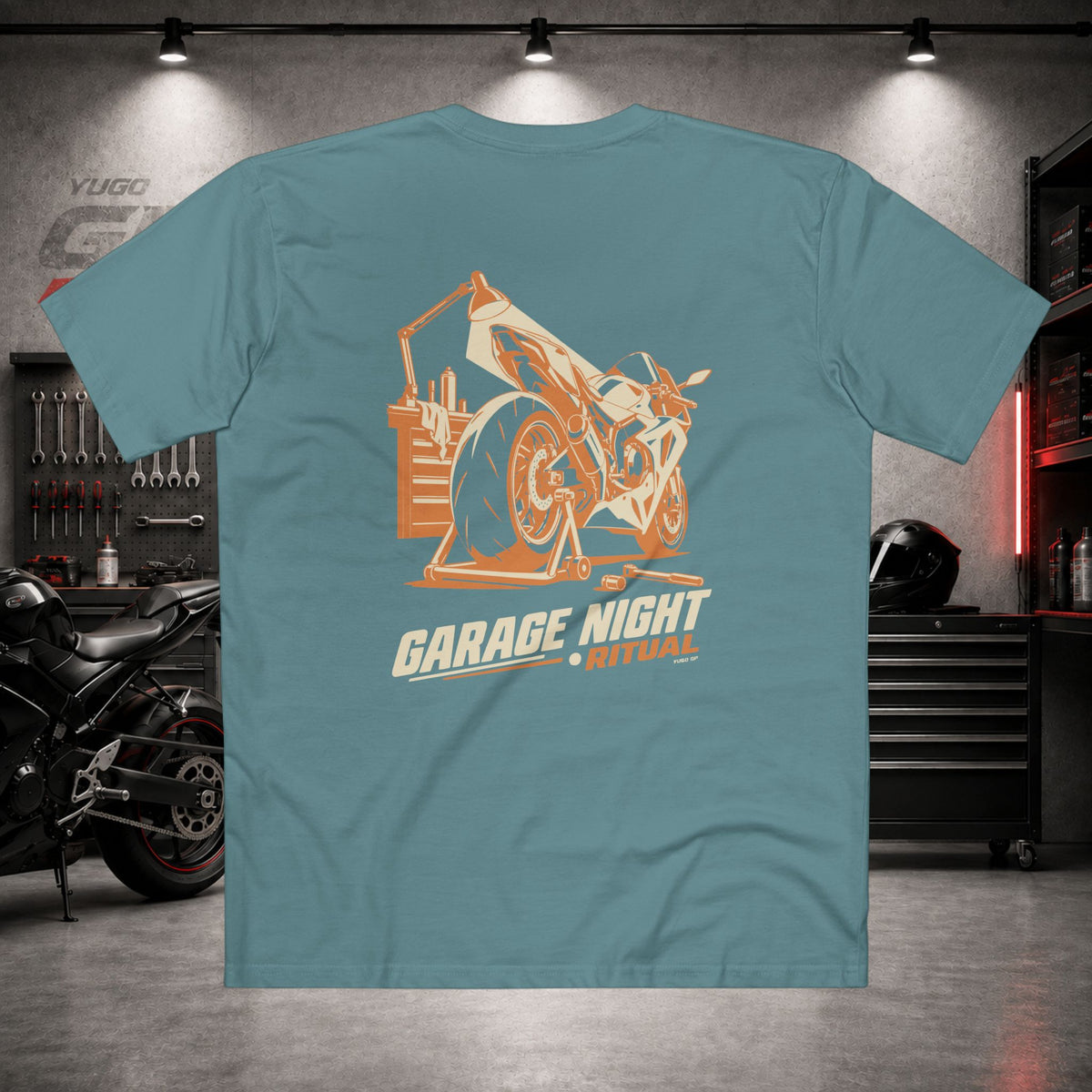 Yugo GP Garage Night Ritual | Back Graphic Tee