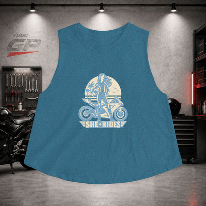 Yugo GP She Rides | Her Crop Tank